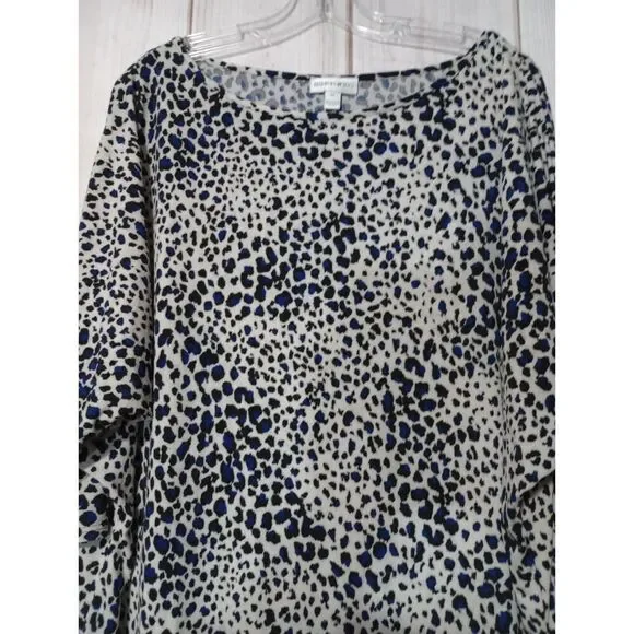 Fashion Bug Dress Ladies 1x Animal Print 3/4 Sleeve Midi - Picture 3 of 7